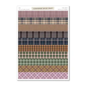 The Autumn Plaids • Scrapbook Washi Strips