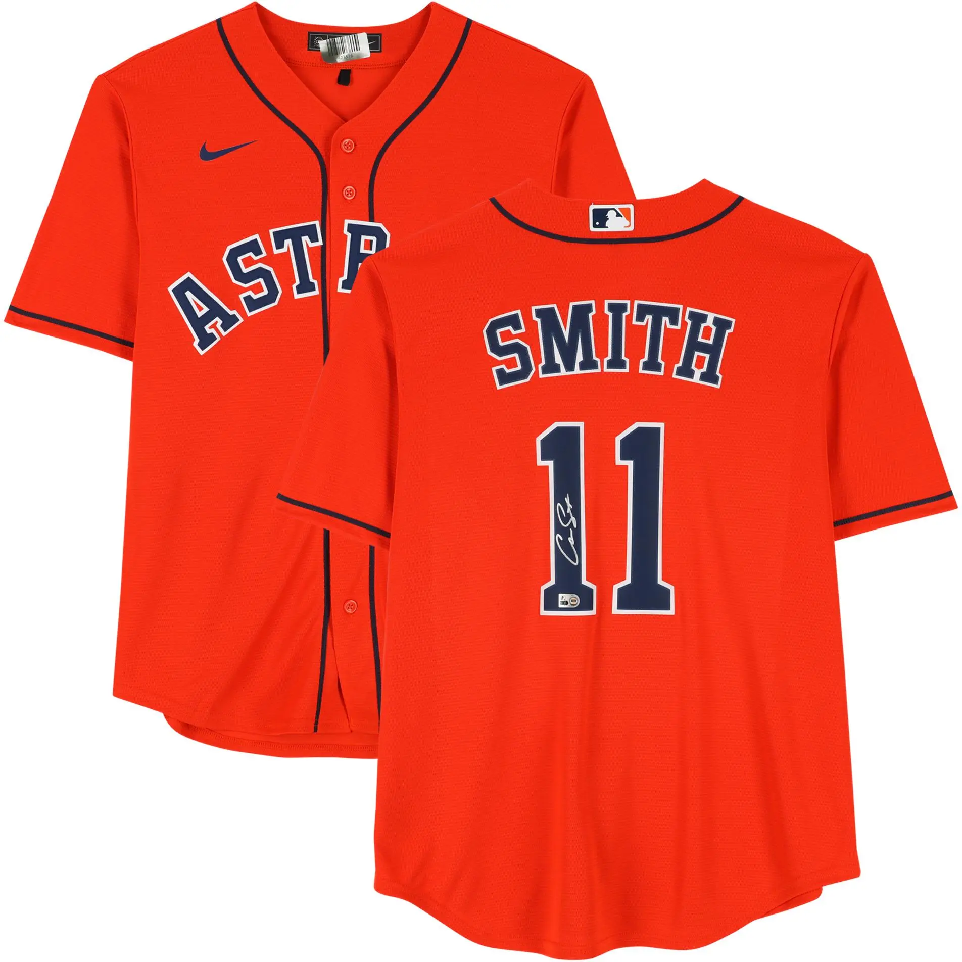 Cam Smith Houston Astros Autographed Orange Nike Replica Jersey - Fanatics Authentic Certified