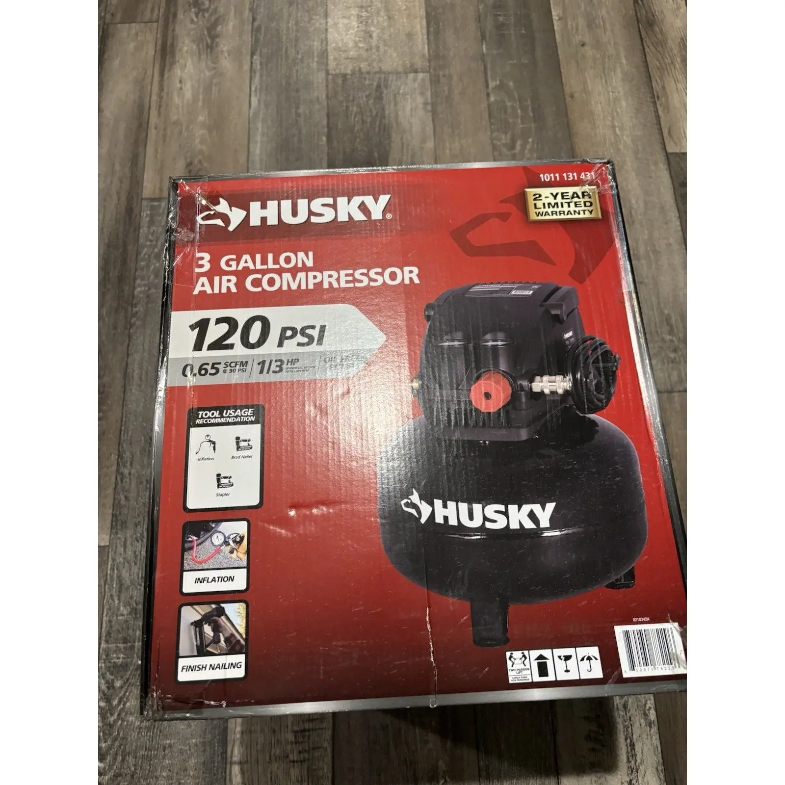 Husky 3 Gal. 120PSI Portable Electric Pancake Air Compressor