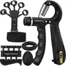 5-Piece Silicone Grip Strengthener Kit, Adjustable 10-132 Lbs Forearm Trainer Fitness Equipment for Men, 17 Lbs Component, Boosts Wrist Strength, Enhances Grip Strength, Aids Recovery, 3 Years Durability, 24/7 Customer Support