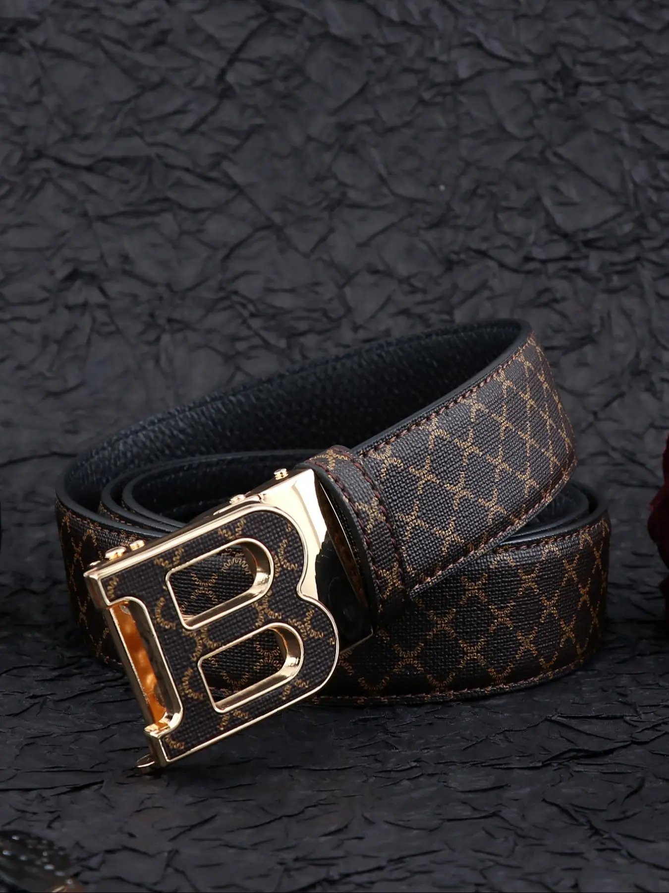 Men's Business Fashion Letter Design Belt, Casual Waistband for Jeans Trousers, Trendy All-match & Exquisite Belt for Birthday Gift, Street Style Belt, Belts Men