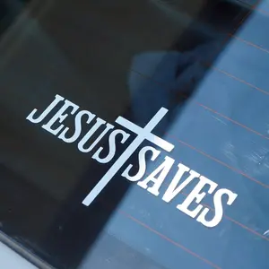 Jesus Saves | Car Sticker Vinyl Decal | Windows Laptops Etc 8