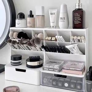 Drawer-Style Desktop Storage Box, Acrylic Makeup Organizer, Large Capacity Desk Drawer, Cosmetic Brush Holder, Stationery Storage, Cosmetics Organizer Storage