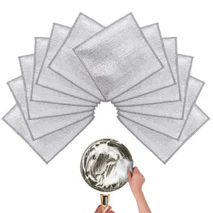 Wire Dishwashing Rags for Wet Multipurpose Non-Scratch Kitchen Mesh Dishcloth（12pcs） Cleaning Cleaner