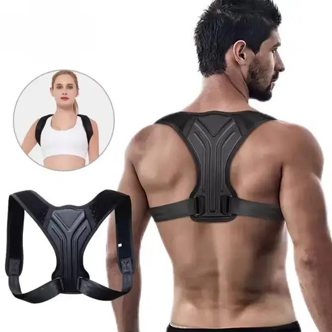Adjustable Back Shoulder Corrector Belt - Clavicle Spinal Support, Back Alignment Aid, Breathable Fabric Posture Tool for 40-60 kg All Ages Body, Home/Office Use, Upper Back Neck Pain Relief