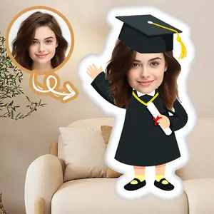 Personalized Kindergarten Graduation Gift Double-Sided Print Custom Graduation Pillow for Boys & Girls 100% Polyester Soft Heart Design USA Made