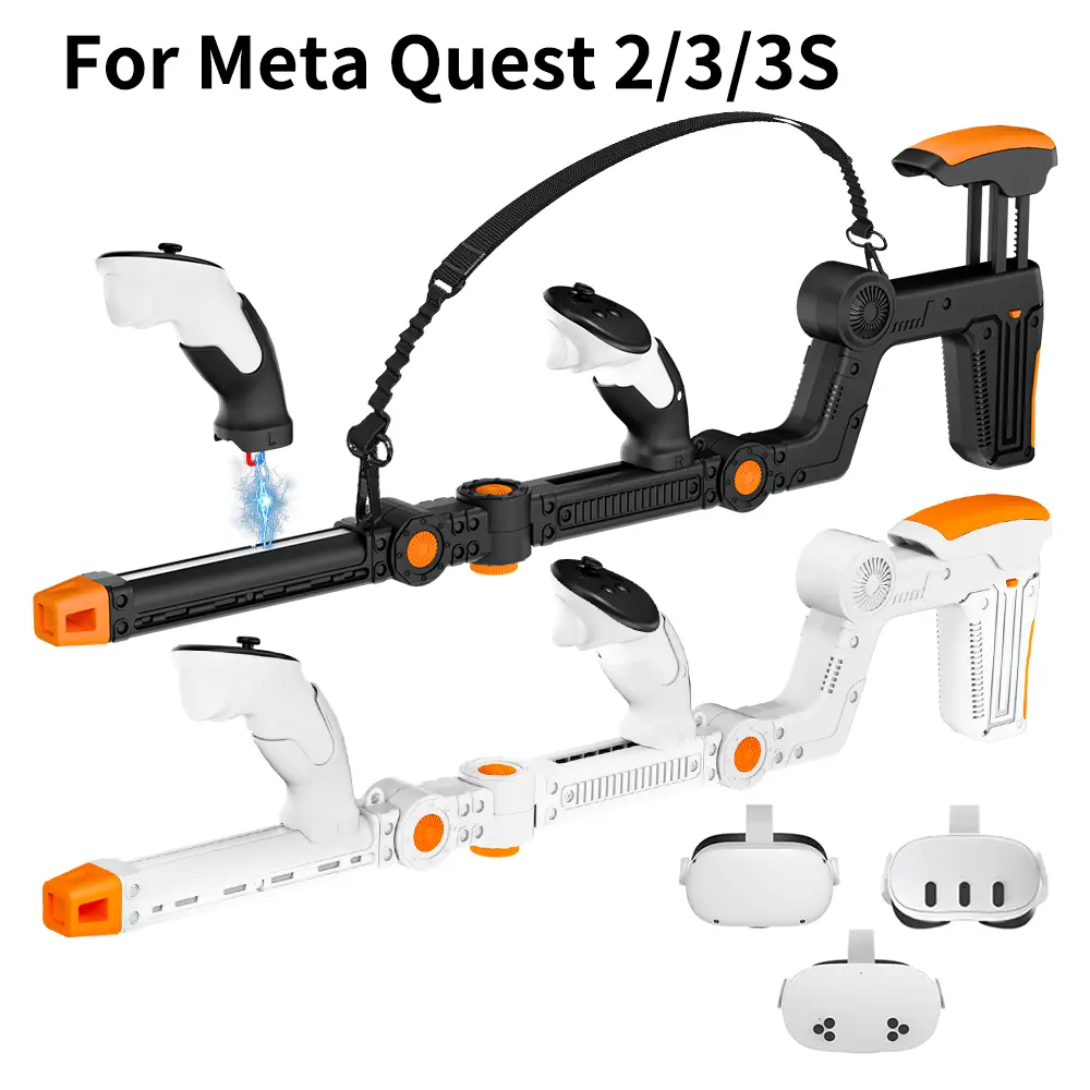 VR Magnetic GunStock Holder VR Stock Accessory VR Devices Accessory For Meta Quest 2/3/3S Shooting Game Controller Grip Extended Accessories, Enhances Control in FPS Gaming With a Realistic Gaming Experience, Idea Birthday/Friends/Christmas/Holidays Gift