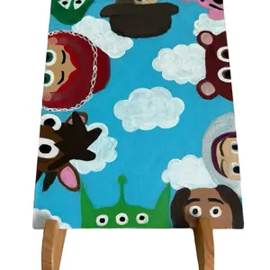 Toy Story Characters Acrylic Painted Canvas Artwork for Kids Room Decor with Glossy Finish and Vibrant Colors