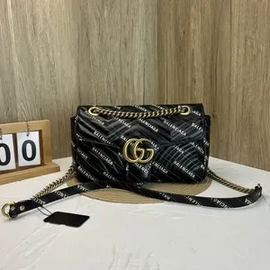 Pre-owned GUCCI × Balenciaga Hacker Project GG Marmont Collaboration Shoulder/Crossbody Bag 866