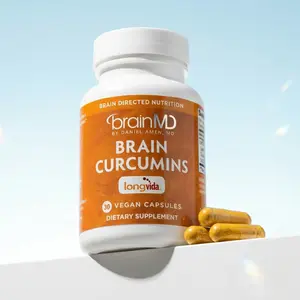 BrainMD - Brain Curcumins |  Longvida Dietary Supplement - 30 Vegan Capsules