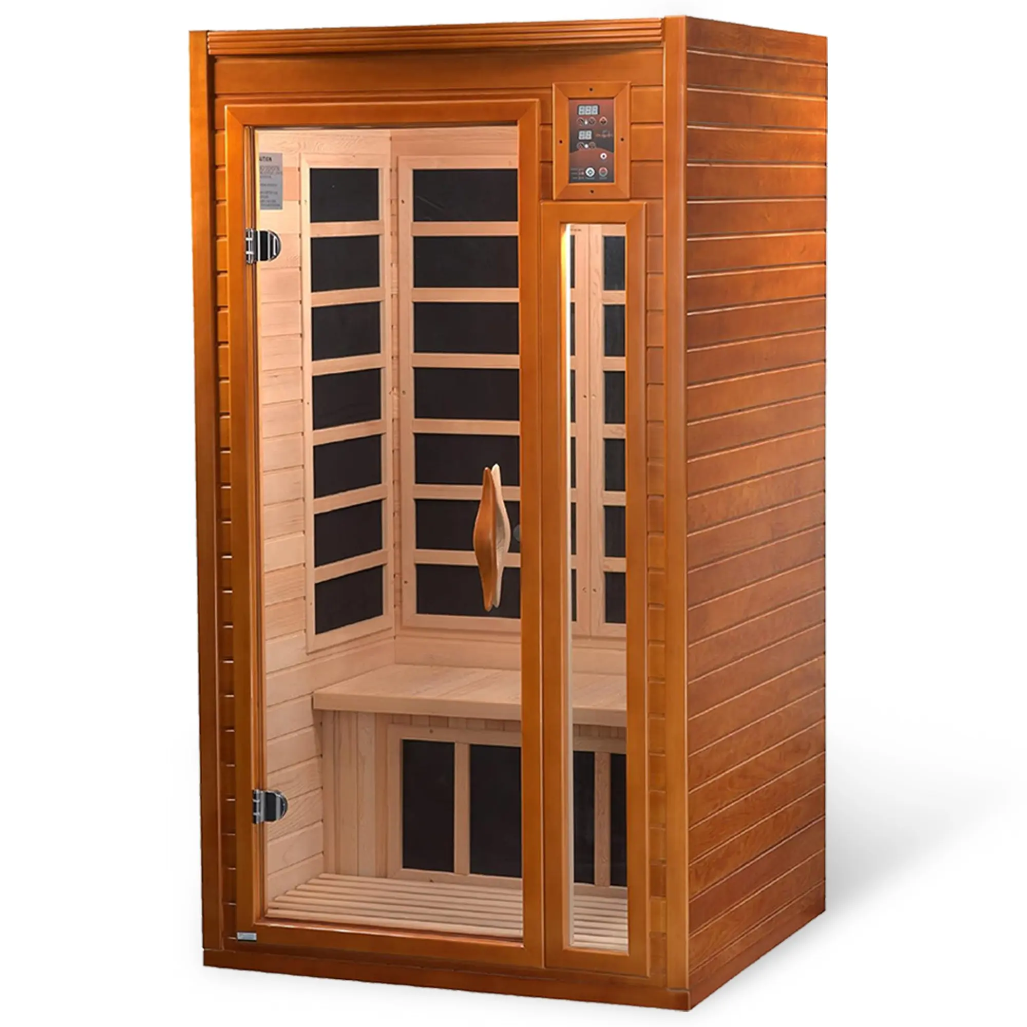 Dynamic Saunas 2-Person Home Sauna with Infrared Lighting and Integrated Speakers, Barcelona - Personal Indoor Luxury Spa for House and Gym