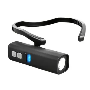 Ultra-bright new side-mounted ear-worn headlamp with motion sensor, portable headlamp, USB rechargeable, lightweight flashlight, ideal for night cycling, running, work, fishing, outdoor activities, and emergency situations.