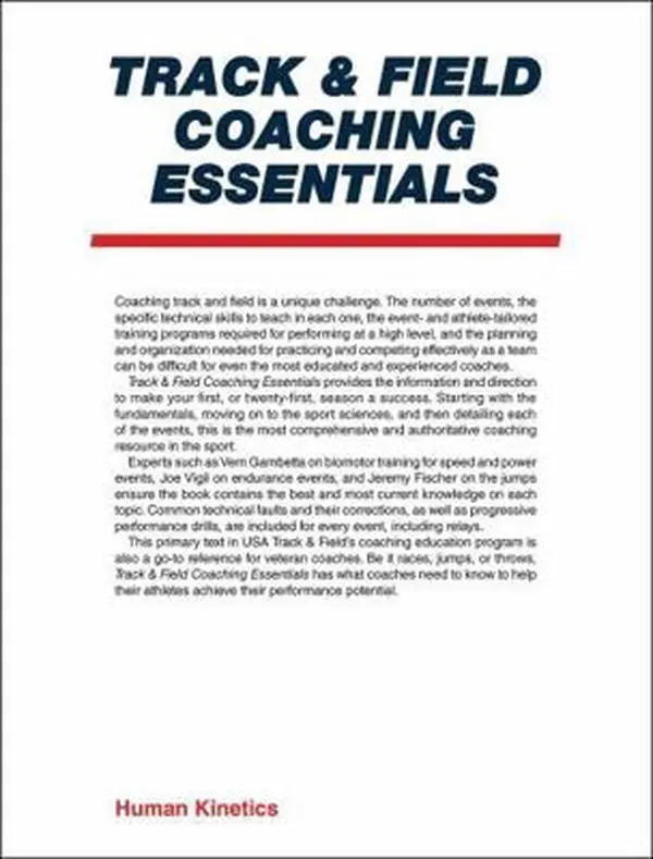 USED Book - Track & Field Coaching Essentials by USA Track & Field (USATF) (Paperback) - english