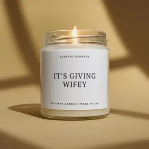 It's Giving Wifey Candle, Funny Bride to Be Gift, Wedding Gifts, Bridal Shower