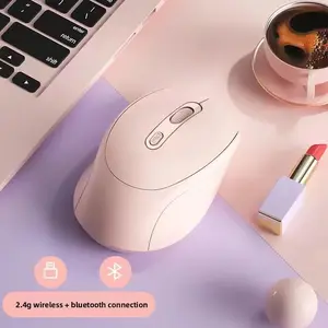 Dual Mode Wireless Bluetooth-compatible Mouse, Computer Peripherals, Bluetooth-compatible 5.0 Direct Connection, Low Latency, Long Battery Life, Ergonomic Design, Portable and Easy to Use