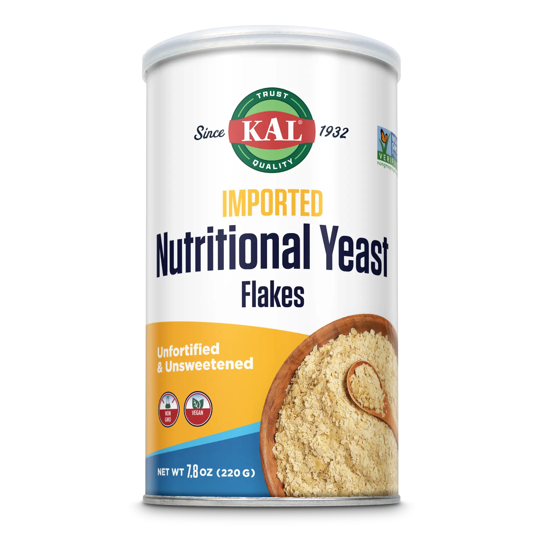 KAL Imported Nutritional Yeast Fine Flakes 1 oz - 100% Natural, 0% Unsweetened for Baking and Vitamins