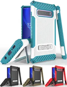 Case for Galaxy S10, Tri-Shield [Military Grade] Rugged Cover with Metal Kickstand [Includes Wrist Strap Lanyard] for Samsung Galaxy S10 Phone (SM-G973)