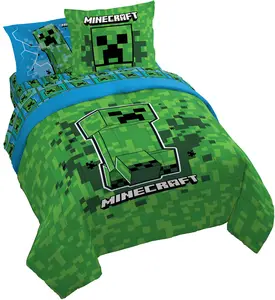 Jay Franco Minecraft Creeper Remix Bed Set