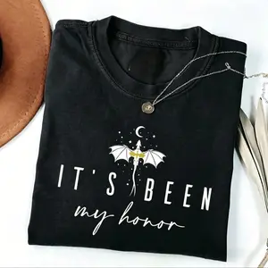 Fourth Wing T-Shirt, It’s Been My Honor Shirt, Dragon Rider Shirt, Fantasy Bookish Tee, Book Lover Gift, Romantic Fantasy Shirt Fit Women