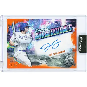 Jac Caglianone Kansas City Royals Autographed 2025 Topps Pro Debut Orange Future Cornerstone #FC-JC #11/25 Card - Fanatics Authentic Certified