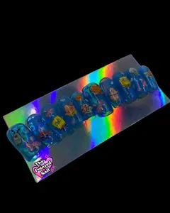 Spongebob Press On Nails Length Medium Square Size XL