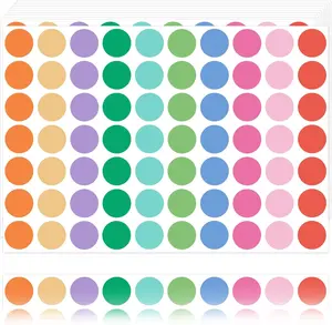 1" Colored Dot Stickers 1050 count Circle Round Stickers Colored Coding Labels (Colorful)
