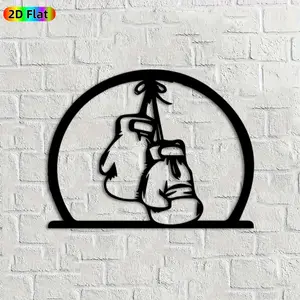 1pc Boxing Glove Metal Wall Art, Dynamic Boxing Glove Statue Mural, Ideal Gift for New Year, Christmas, Boxing Decor Enthusiasts, Rust-Resistant Metal Wall Decor Wall Sculptures, Unique Sports-Themed Decor