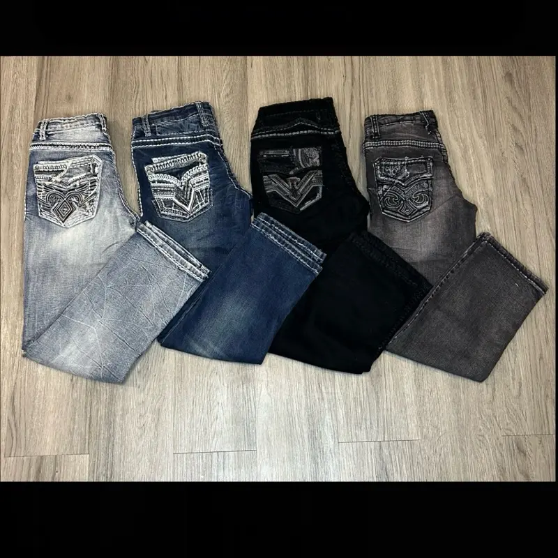 K Western Denim Jeans- STRAIGHT LEG