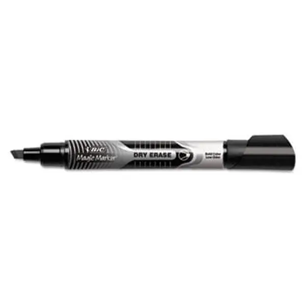 Bic Magic Marker Low-Odor Dry Erase Markers - Chisel Tip, See-Through Label, Consistent Ink Flow, Bold Writing, Erases Easily on Nonporous Surfaces, Assorted Colors, 4-Pk Office Stationery Writing Tool