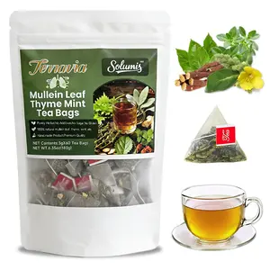 Solumis Herbal Lung Detox Tea Bags—Mullein Leaf, peppermint, mulberry leaves, and licorice—help cleanse the lungs and relieve congestion. Each box contains 120 bags. Naturally soothing, they help you breathe more easily., Beverage, Caffeine Free, Unflavor