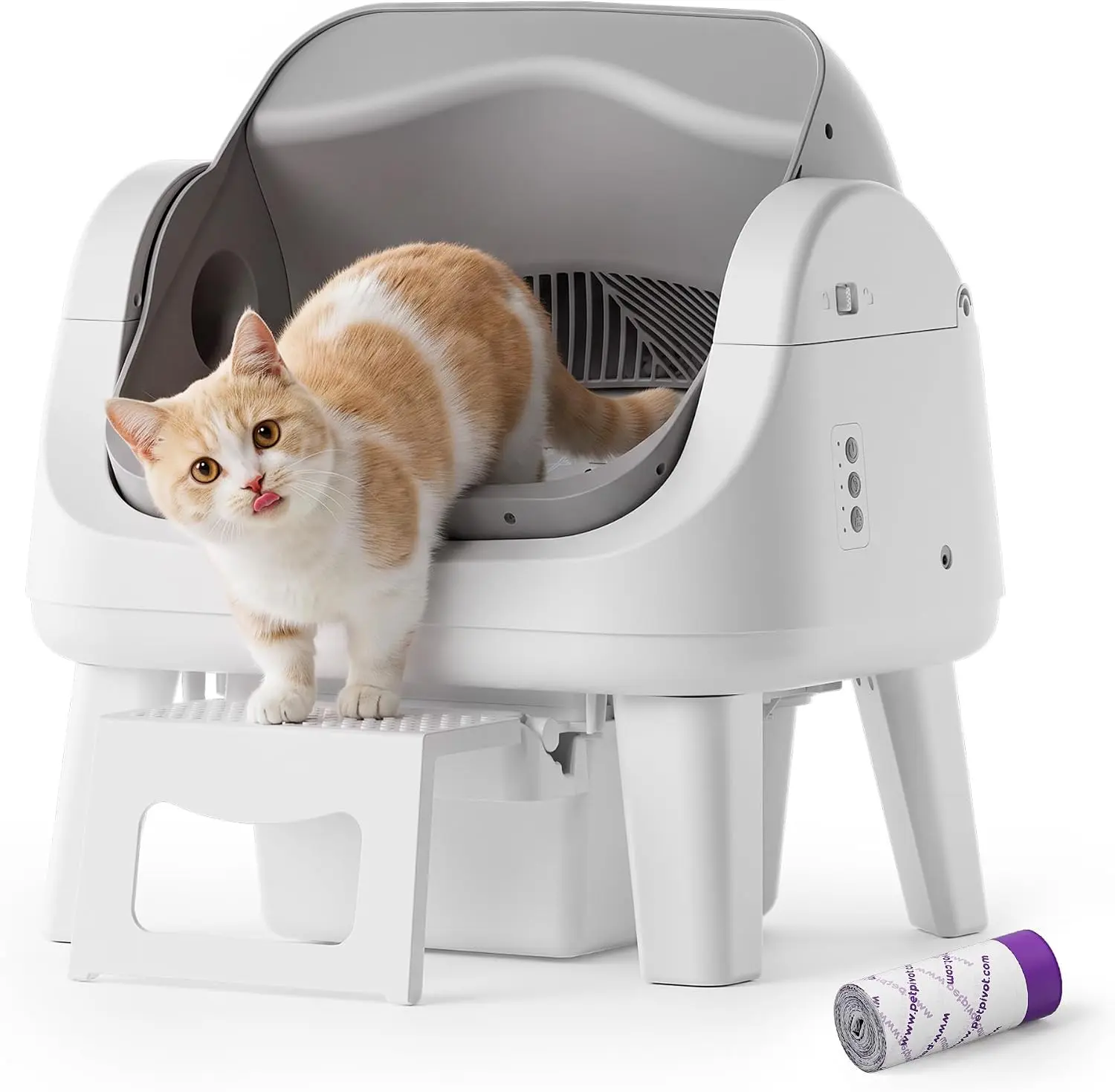 Automatic Litter Box, Self Cleaning Litter Box with Safety Sensors