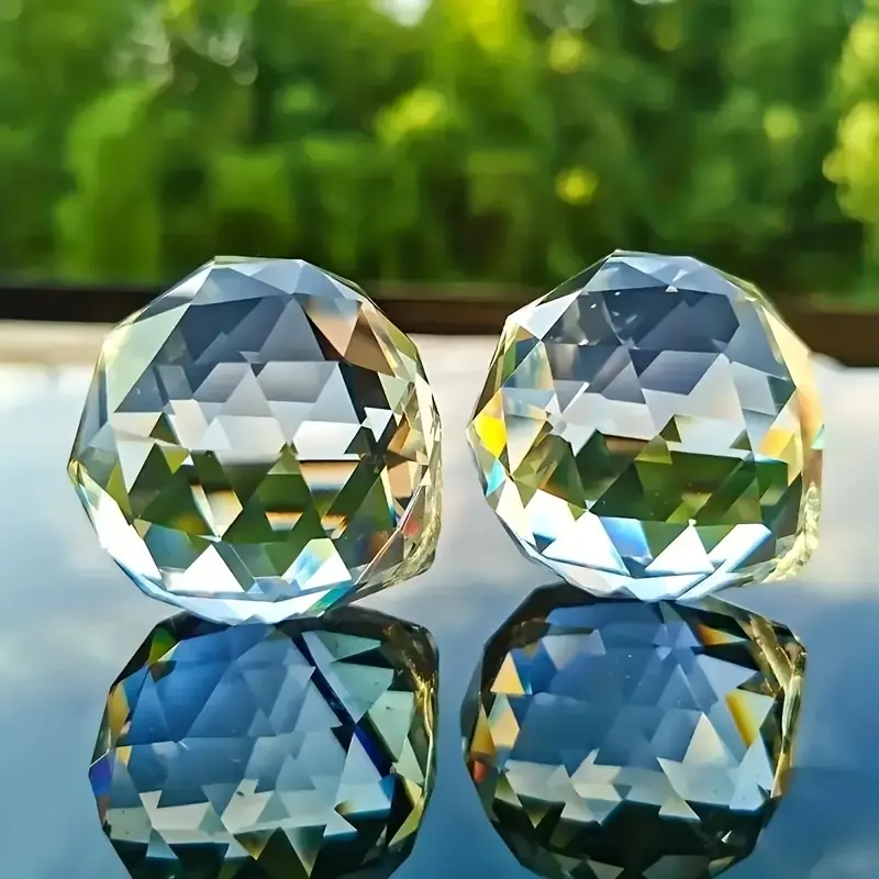 A transparent crystal pendant, suncatcher window sill attic decoration, crystal ball ornament, 20mm, handmade crystal ball pendant for courtyard wedding supplies, home decoration, Valentine's Day,  Easter gift.-Greenish #mothersday  SummerVibest