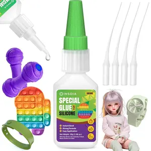 20g Clear Super Silicone Glue Quick Fix Repair Heavy Duty Strong Instant Adhesive for Bonding Model Toys TPR TPU DIY Crafts and More