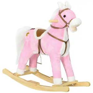 Qaba Rocking Horse Toddler Ride on Horse with Sound Saddle Qaba Rocking Horse Toddler Ride on Horse with Sound Saddle