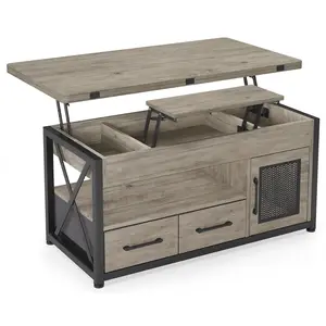 Sikaic 40in Lift Top Coffee Table Brown