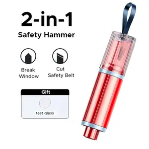 Portable Car Safety Hammer,2 in 1 Auto Emergency Glass Window Breaker & Seat Belt Cutter,Portable Steel Life-Saving Escape Tool for Vehicles