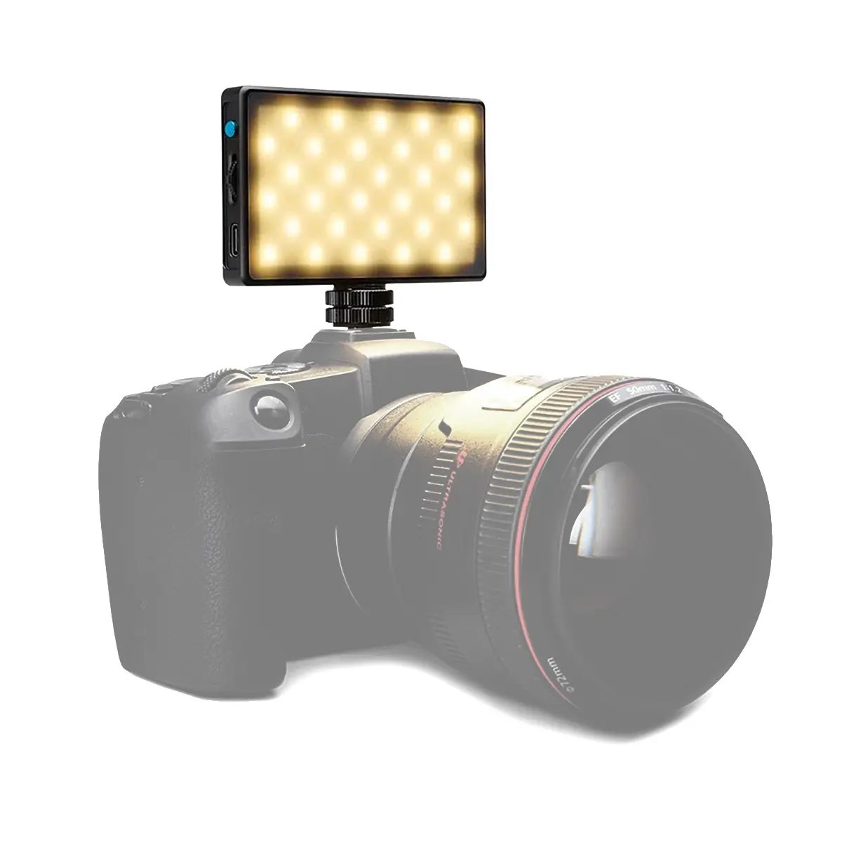 Lume Cube Panel Mini Bi-Color Smart LED Light - 60 LED Diodes, Built-In Intelligent LCD Screen for Content Creation (Cameras & Photography Gear), Frosted Lens, Diffused
