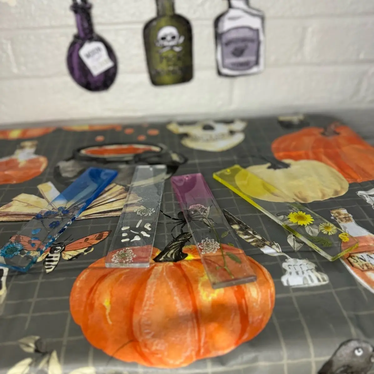 Customizable Resin Bookmarks with Crystals, Colors, and Florals - Perfect for Booktok Mixed with Witchtok - Personalized Gift for Readers