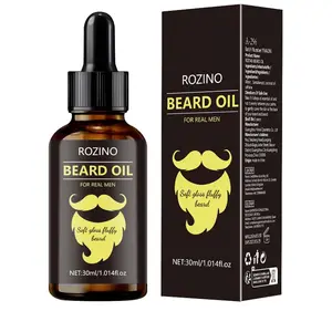 【Ten pack is cheaper】ROZINO Beard Oil for Real Men - Nourishing Formula for Healthy Growth & Natural Care - Easy Application for Daily Use - 30ml/1.014fl.oz