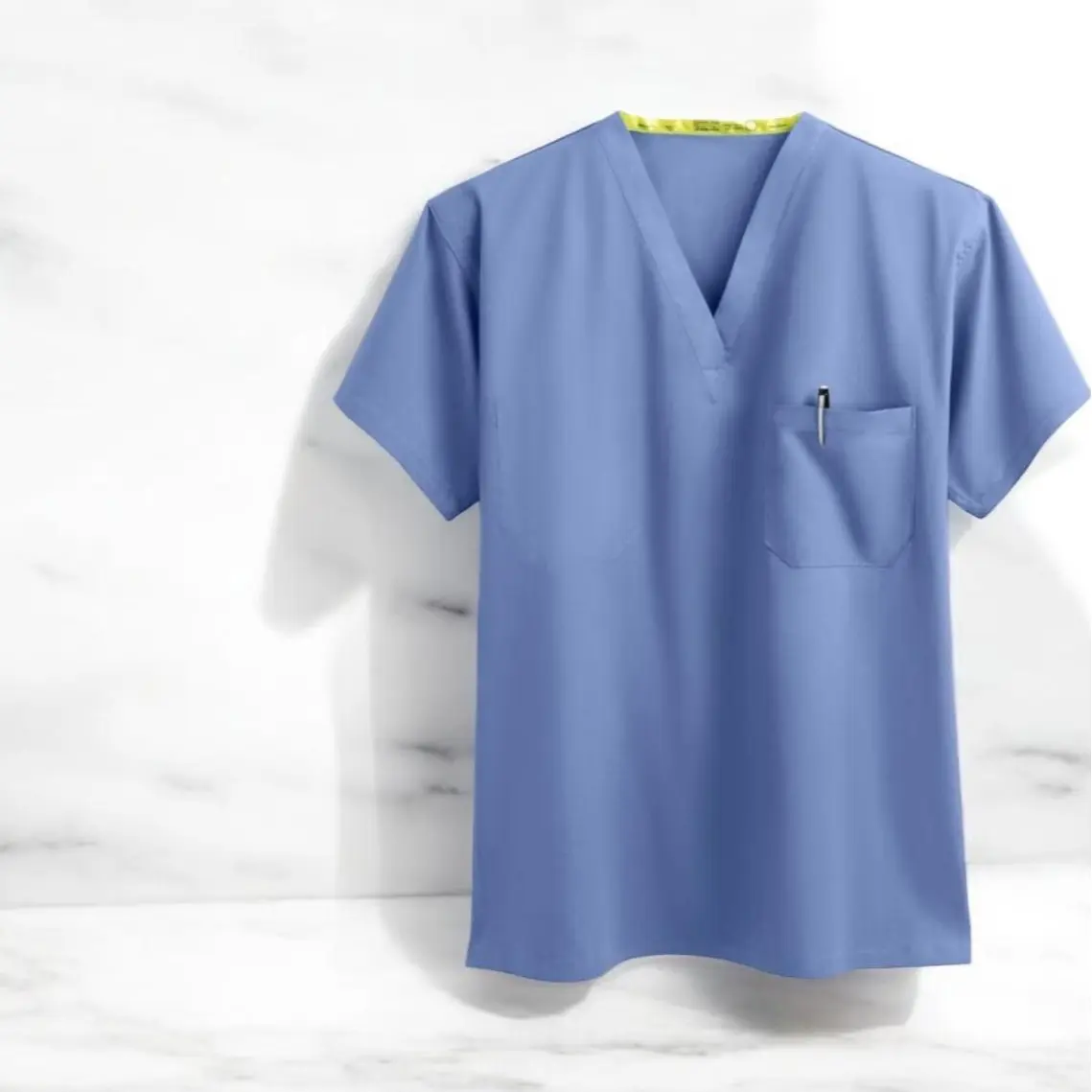 Light Blue Fashion Seal Scrubs Uniforms Top Classic Menswear