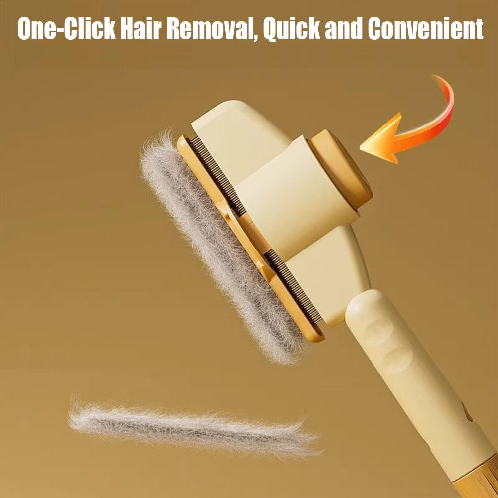 Pet Comb for Dogs Cats with Long Short,Stainless Steel Metal Teeth for Shedding and Tangles,Self-Cleaning Pet Comb for Dogs and Cats Household Convenient.