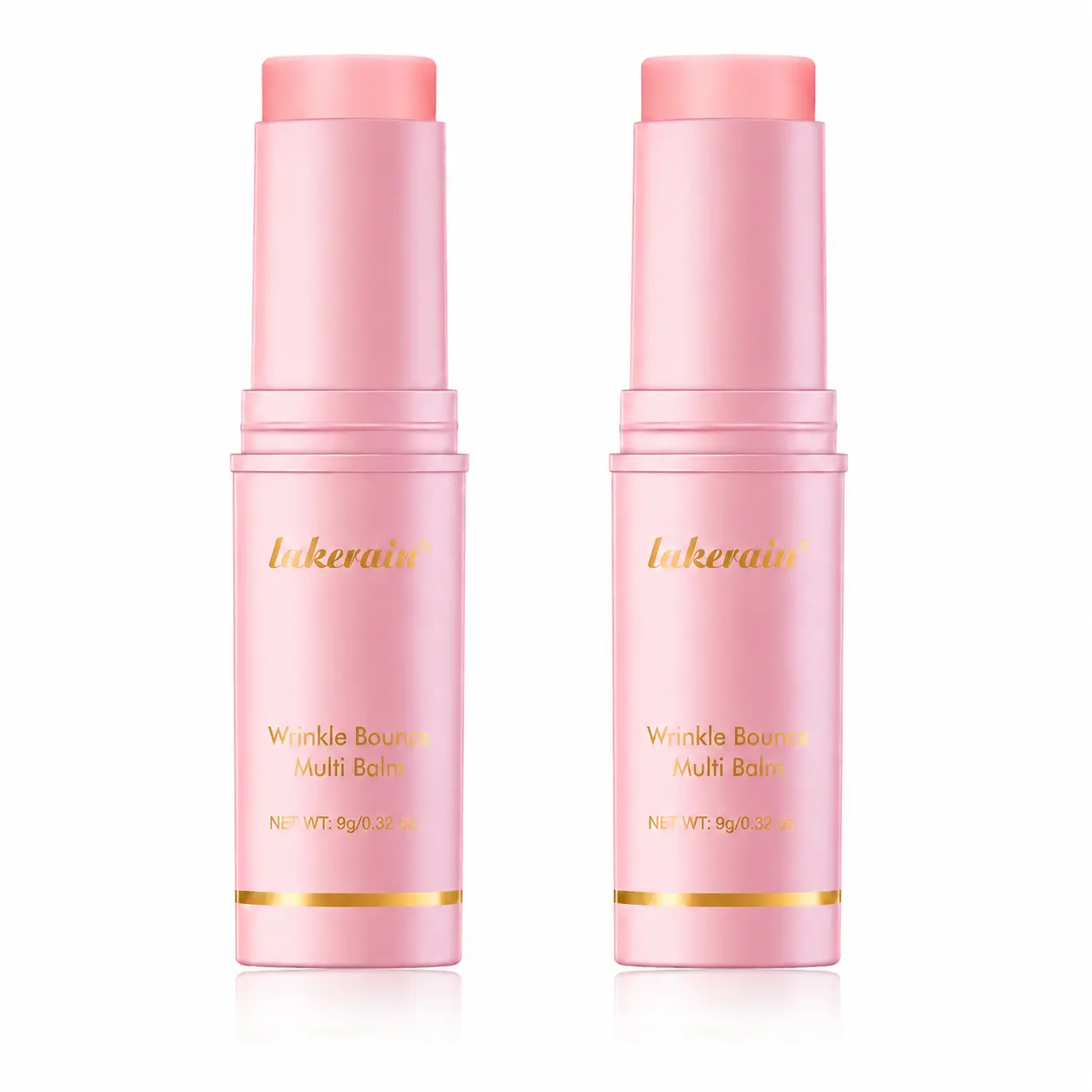 Lakerain Wrinkle Bounce Multi Balm Stick 2 Pack | Hydrating Moisture Stick for Face, Lips & Dry Areas | Portable Glow Skincare Balm for Smooth-Looking Skin