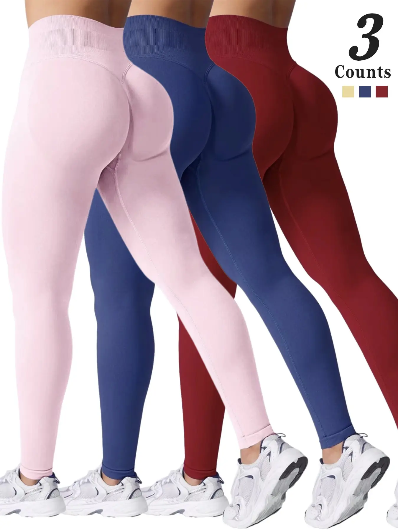 Women's High-Waisted Butt-Lifting Yoga Pants, Gym Workout Compression Leggings, Breathable Quick-Dry Sports Tight Fit, High Stretch Leggings, Breathable Activewear Bottoms, Gym Sportswear Bottoms, Female Gym Clothes, Activewear For Fitness