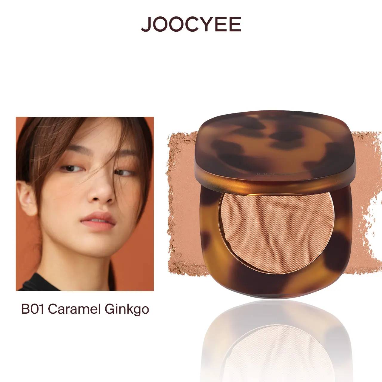 JOOCYEE Tortoise Shell Matte Powder Blush, Color Correcting Pressed Powder for a Natural Flush, Highly Pigmented & Smooth Formula for All Skin Types, 3.5g, Single Item, Cosmetic, Compact, Makeup, Any, Gel campingessentials, Color Correction, Matte Look