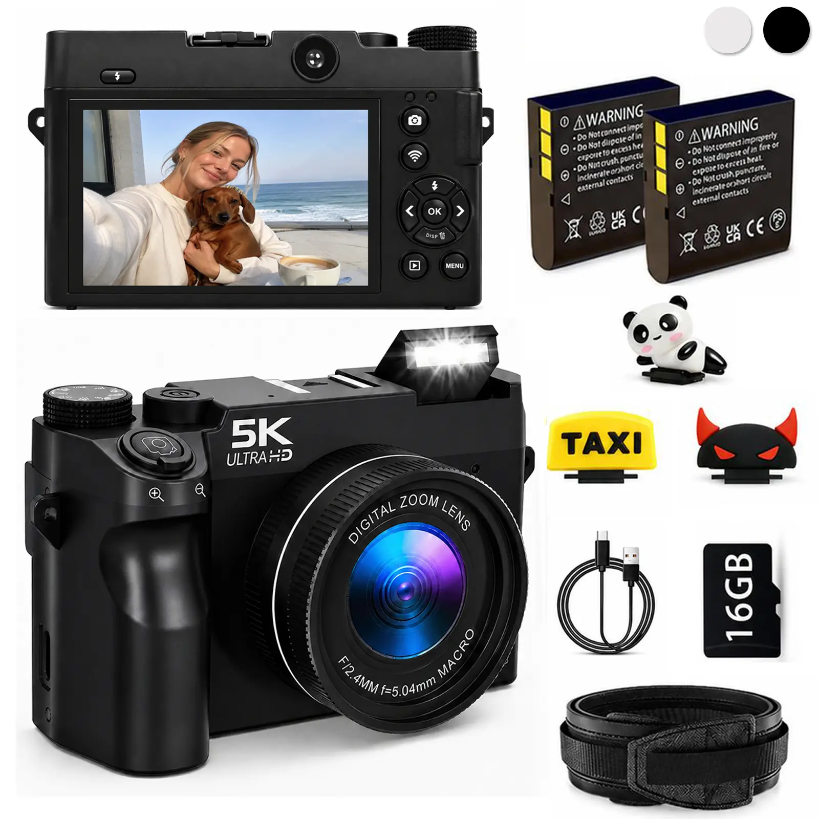 SpecHarge Travel Digital Camera Y2K Point and Shoot Camera Dual Lens Selfie WiFi Vlogging Camera with Retro Filters for Teens SummerWins DealsForYouDays