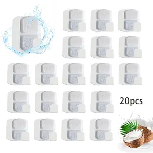 20-Pack Cat Water Fountain Filters, Stainless Steel Pet Water Dispenser Replacement, Quad-Filtration Design, Fits 3L-8L Containers