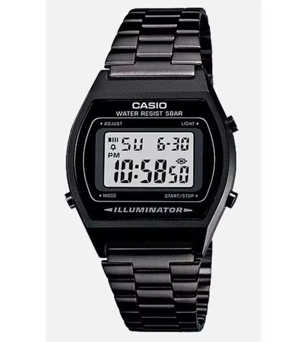Retro Illuminator Digital Black Stainless Steel 50M B640WB-1AEF Watch