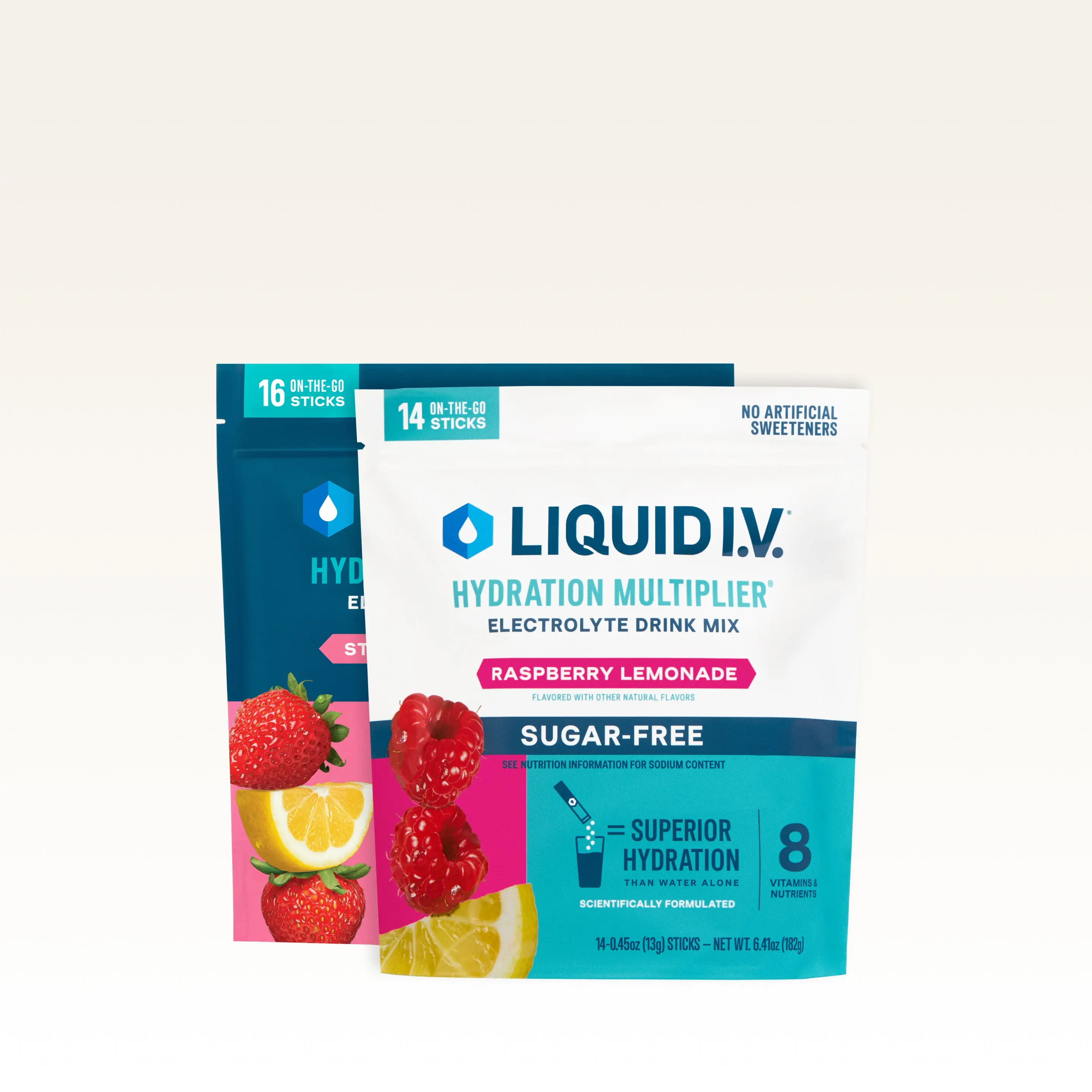 Liquid I.V. Hydration Multiplier - Lemon Lovers Bundle - Hydration Powder Packets in Lemonade Flavors | Electrolyte Powder Drink Mix | Convenient Single-Serving Sticks | 8 Vitamins & Nutrients | 2 Pack (30 Servings)