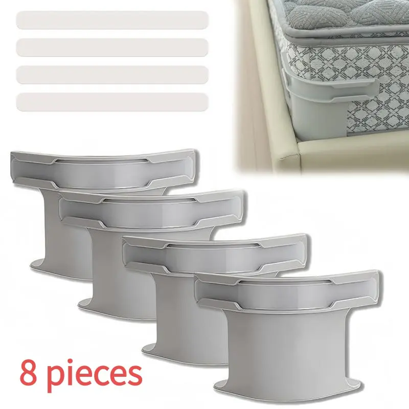 8-Piece Plastic Bed Sheet Clips Set, Heavy-Duty Mattress Straps Non-Slip Bedding Support, Durable Bedding Accessories, Universal Size Easy Installation, Perfect Mother's Day Gift, Locking Sheet Fasteners