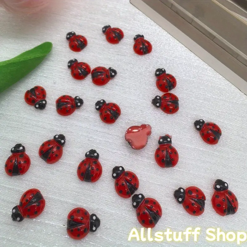 Ladybug Shape DIY Craft Embellishments, Cute Glow-in-the-Dark Charm Accessory for Decorating Luggage and Bags, Bag Charms, Craft Supplies, Luggage & Bag Accessories